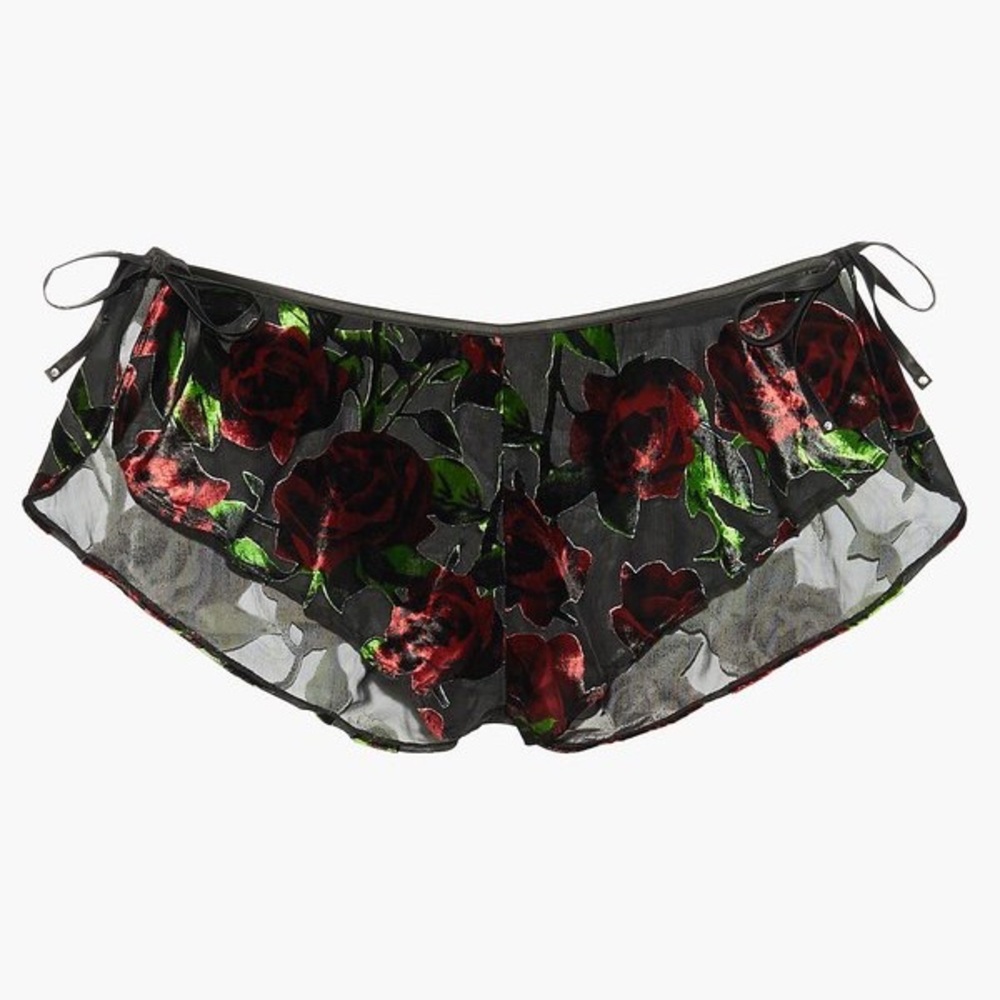 Savage x Fenty Floral Velvet & Chiffon Sleep Short
